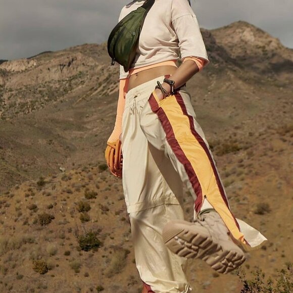 FP Movement by Free People Pants - Free People Movement End Zone Track Striped Wide Leg Nyon Cargo Pants size XS